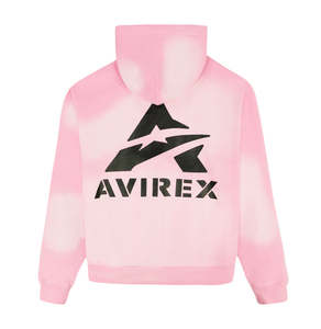 Sudadera con Capucha Extra Grande Avirex Personalizada de Primera Calidad, Color Rosa Tie Dye, Algodón French Terry, Estilo Casual, Unisex, Corte Regular, Diseño con Bolsillos - Product Image 2