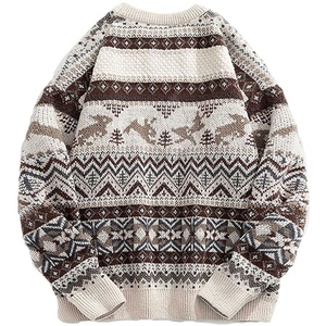 WARPRO INDUSTRY Men's Knitted Winter <b>Pullover</b> <b>Sweater</b> Solid Pattern Polyester/Nylon Coarse Wool Breathable Anti-Wrinkle Long - Product Image 3