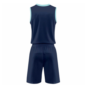 Custom Sublimation Basketball Uniform <b>Set</b> Breathable Quick Dry V Neck Training Jersey and Shorts Sportswear for Men Youth - Product Image 3