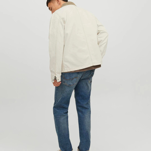Wholesale Clothing Manufacturer <b>Denim</b> Men's <b>Jackets</b> <b>Custom</b> Basic Solid Color Jeans <b>Denim</b> Men's <b>Jackets</b> - Product Image 3