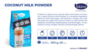 Poudre de lait de coco Luave, best-seller, certifiée FSSC 22000, en sachet, pour gâteaux instantanés, conserve le goût - Product Image 4