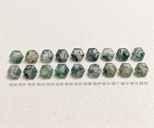 Piedras Sueltas de Ágata Musgosa Natural de Alta Demanda, Corte Hexagonal Facetado, Tamaños Calibrados, Alto Brillo, Para Colección de Joyería Moderna, Venta al Por Mayor - Product Image 3