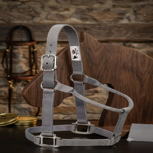 Cuerda de nailon de triple capa resistente en varios colores con accesorios de acero inoxidable niquelado para caballos - Product Image 6