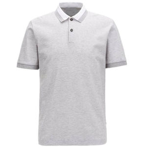 Camisa Casual de Manga Corta para Hombre, Color Gris Claro, 100% Algodón Piqué, Cuello Clásico, Transpirable, para Invierno, con Logotipo Personalizado, 140g - Product Image 1