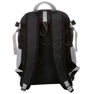 Sac de sport de baseball grande capacité QST avec poignée et bandoulière, sac de voyage portable gris et noir pour le baseball - Product Image 5