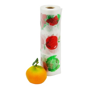 Manufacturer Supermarket Plastic Bags on Roll Custom Printed HDPE <b>Star</b> Seal Fruit Vegetable Packaging Clear Produce Bag - Product Image 4