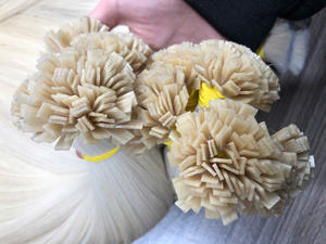 Calidad superior 24 pulgadas 100 gramos cutículas alineadas Color claro extensiones de cabello humano vietnamita precio de fábrica máquina puntas planas - Product Image 5