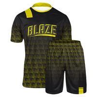 Ensemble de maillot de sport unisexe imprimé sur le devant, respirant, à séchage rapide, t-shirt et short athlétiques, tenue d'entraînement deux pièces, football personnalisé