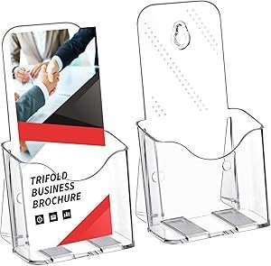 2025 Affordable High-Capacity Acrylic Brochure and Magazine Holder Versatile Desktop Wall-Mount Organizer - Product Image 5