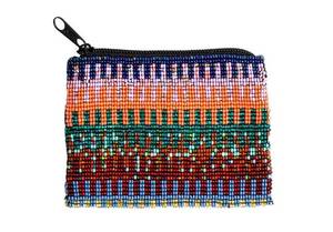 Sac à main rectangulaire en coton fait main, orné de perles, avec fermeture éclair, motif floral brodé bleu sarcelle et noir, base en polyester, idéal pour les voyages et les soirées - Product Image 4