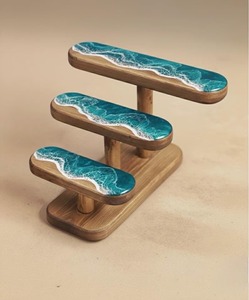 <b>Wooden</b> Ocean Design Stand Ideal For Home Decor Organization Perfumes Cosmetics And Tabletop Display Storage From India - Product Image 5