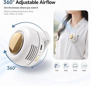 USB Rechargeable Wearable <b>Neck</b> <b>Fan</b> <b>Portable</b> Mini Personal Cooling <b>Fan</b> 3 Speed Low Noise for Outdoor Travel Office - Product Image 4