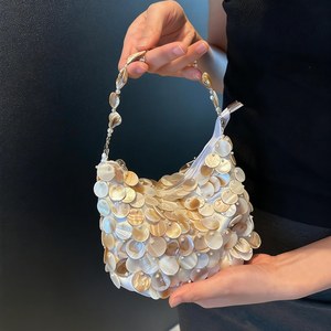 Bolso de Mano Moderno Hecho a Mano con Cuentas Naturales Ecológicas, Tamaño Personalizado, para Regalos de Boda y Festivos, TIMELESS CRAFT - Product Image 5