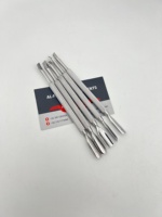 Outils professionnels réutilisables en acier inoxydable pour le nettoyage des cuticules et l'élimination des peaux mortes, double extrémité, manucure et pédicure