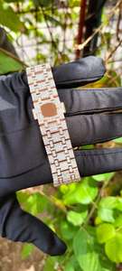 Best Quality Luxury Gold Diamond <b>Watch</b> for Men with Bold Dial Design and High Precision Movement Available At Best Price - Product Image 3