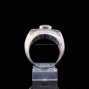 Women's Cushion Cut Moissanite Engagement <b>Ring</b> 925 Sterling Silver Bezel Setting Pave Diamond Geometric Classic Style Jewelry - Product Image 5