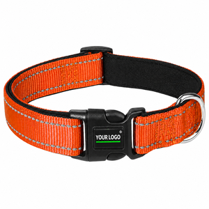 Neo Padded Reflective Dog <b>Collar</b> OEM ODM Custom Logo Adjustable Comfortable Pet <b>Collar</b> Direct Manufacturer - Product Image 1