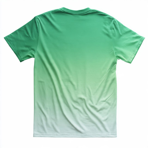 T-shirt dégradé vert menthe pour hommes, manches courtes, coupe régulière, col rond, décontracté - Product Image 6