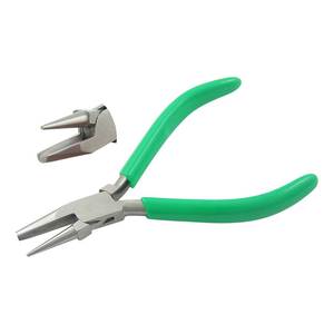Alicates de punta cóncava de acero inoxidable de 115 mm con mangos de PVC, para cortar muelles, pelar cables, fabricación de joyas, trabajos con alambre, crimpado de circlips, OEM - Product Image 1