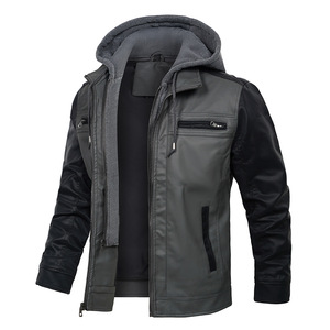 Nouvelle veste en cuir pour homme de haute qualité, design à fermeture éclair, avec broderie décorative, très vendue - Product Image 3