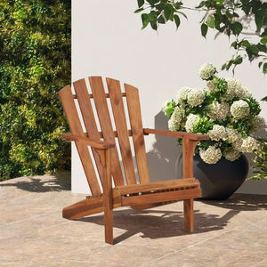 Chaises d'extérieur modernes en bois de manguier massif, écologiques, avec pieds coniques glissants - Product Image 3