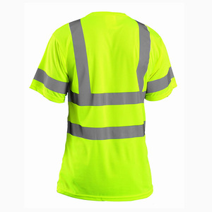Camiseta de Seguridad Reflectante de Alta Visibilidad, Ropa de Trabajo Ligera y Transpirable, Camiseta de Color Sólido, Fabricante de Ropa - Product Image 4