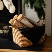 Panier de rangement rond en jacinthe d'eau, fait main, de luxe, durable, fournisseur en gros du Vietnam