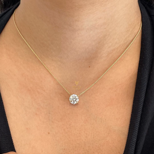 Colgante de Diamante Cultivado en Laboratorio con Corte Redondo, Collar Solitario de Oro Sólido de 14K/18K, 0.20-2.00 CT, DEF VVS, Certificado IGI, Regalo de Cumpleaños, ODM - Product Image 3