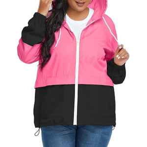 Chaqueta Cortavientos Impermeable de Moda 2026 para Mujer, Chaqueta con Capucha Tejida y Transpirable para Exteriores, Venta al Por Mayor - Product Image 3
