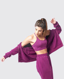 เสื้อฮู้ดสตรีทขนแกะแขนยาวแบบตัดตกแต่งโลโก้ได้ตามต้องการ - Product Image 6