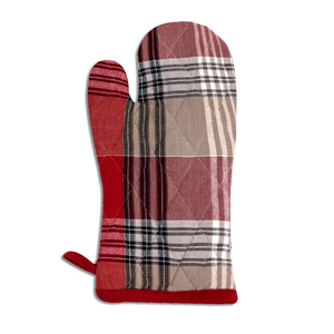 Luxury Soft Quality Cotton Oven Mitts Yarn Dyed checkered Oven Mittens With Beautiful Color Best Quality Oven Mitten for Oven - Product Image 3
