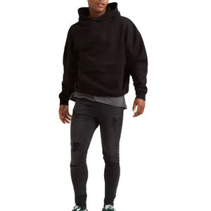 Custom Oversized Men <b>Hoodie</b> Heavyweight Brushed Fleece Streetwear Style Private Label Wholesale Clothing Supplier - Product Image 1