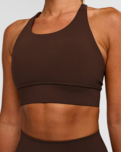 Women's Solid Color Seamless <b>Halter</b> Sports <b>Bra</b> Medium Support Yoga Fitness Scoop <b>Neck</b> Spandex Polyester Workout Top - Product Image 6