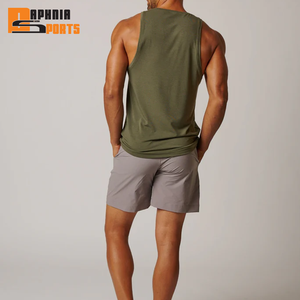 Débardeur de sport oversize de haute qualité pour hommes, en coton vierge, sans manches, pour la course et la gym, personnalisable avec logo - Product Image 6