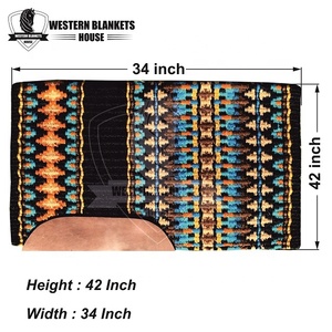 Selle de cheval occidentale sur mesure, coussin de selle lourd pour concours, équipement équestre, équitation, 100% laine de Nouvelle-Zélande - Product Image 2
