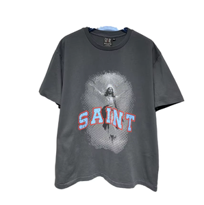 เสื้อยืดคอตตอนลายกราฟิกวินเทจทรงโอเวอร์ไซส์แขนสั้นสไตล์สตรีทแวร์สำหรับผู้ชาย  รับผลิตตามสั่ง พร้อมสกรีนโลโก้ ขายส่งสินค้าคุณภาพสูง - Product Image 3