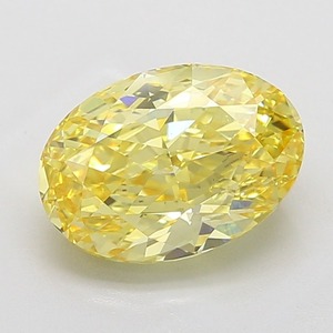 Diamant ovale jaune vif fantaisie certifié 5,01 carats VS1 EX Polish EX Symmetry, pierre libre pour la fabrication de bijoux fins - Product Image 1