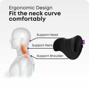 Araami 2025 coche eléctrico hombro cuello masajes almohada asiento cojín nuevo estilo negro relleno de espuma viscoelástica - Product Image 3