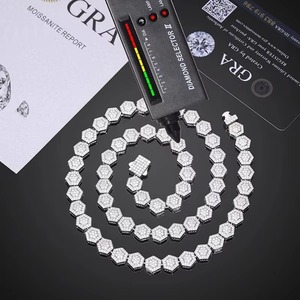 Bestseller Hexagon Chain Fine Jewelry Pendants & <b>Charms</b> Rhodium Plated Sterling <b>Silver</b> Jewelry - Product Image 2