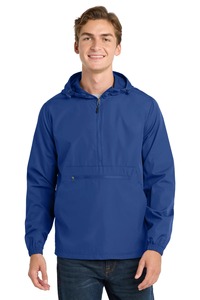 <b>Men's</b> Lightweight <b>Pullover</b> Anorak Windbreaker <b>Jacket</b> Hooded Half Zip Outdoor Sports Casual <b>Jacket</b> with Kangaroo Pocket Custom - Product Image 2