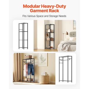 Appendiabiti Autoportante in Acciaio Rinforzato, Capacità di Carico 360 kg, Organizzatore Guardaroba con Alta Stabilità - Product Image 4