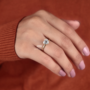 14K Gold <b>Heart</b> <b>Shape</b> Lab Grown Diamond Ring Solitaire Engagement Ring Bridal Jewelry Wholesale Custom Manufacturer Supplier - Product Image 6