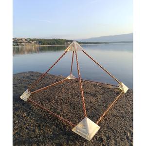 Pyramide Vastu en Cuivre pour l'Équilibrage Énergétique, l'Amélioration de la Méditation, le Bien-être Spirituel et la Décoration Positive de Bureau - Product Image 1