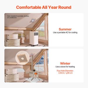 Tenda Gonfiabile per 3-5 Persone, Facile da Montare, con Pompa Manuale, in Oxford 300D PVC, per 4 Stagioni, Tenda Glamping con Stufa, Robusta - Product Image 6
