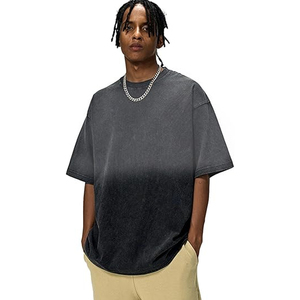 T-shirt vintage délavé pour homme, tendance, coupe oversize en coton, style streetwear décontracté, haut de mode quotidien - Product Image 3