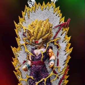 Colgante Personalizado Super Guerrero con Incrustaciones de Moissanita, Inspirado en Anime, Collar de Plata Estilo Hip Hop para Hombre y Mujer - Product Image 4