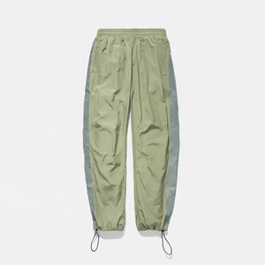 Pantalon de survêtement vert olive pour homme, taille élastique, bande latérale, léger, décontracté, respirant, avec cordon de serrage aux chevilles, idéal pour l'été - Product Image 6