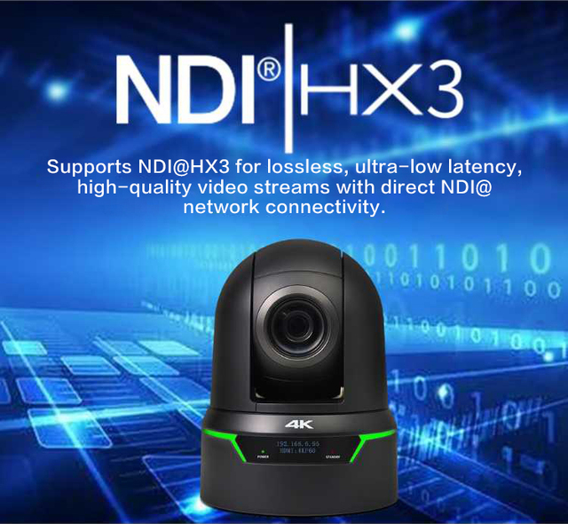 3G-SDI/USB3.0/LAN PoE FHD 4K 60FPS Live Streaming 25X Audio Conference System AI Auto Tracking NDI PTZ Camera with Translation