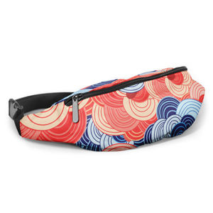 Unisex Geometric Pattern Waist Bag With Zipper Closure For Daily Use - Product Image 4