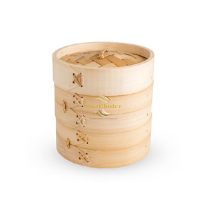 Vietchoice Natural Bamboo 3-Layer Food <b>Steamers</b> Pot Cover Reusable Durable Gas Good Price Customized Logo Eco-Friendly - Product Image 2
